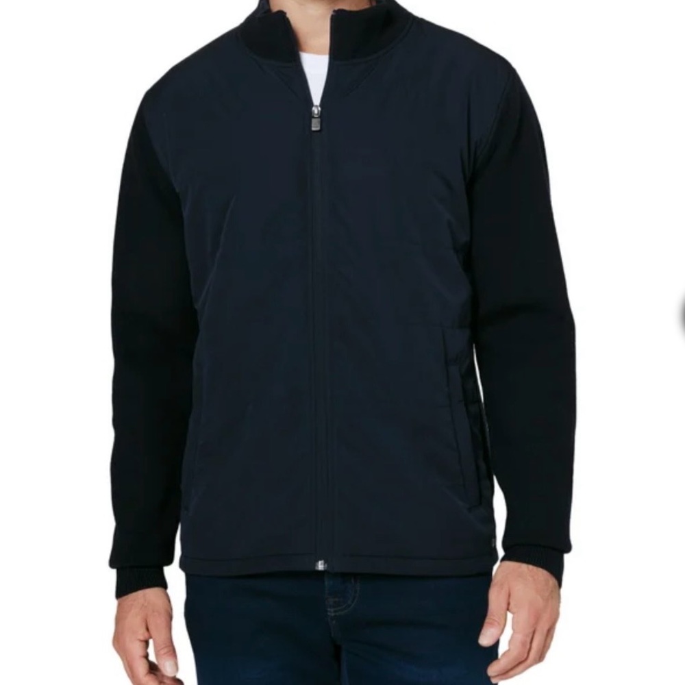 NWT Infinity Men's Mixed Media Jacket navy